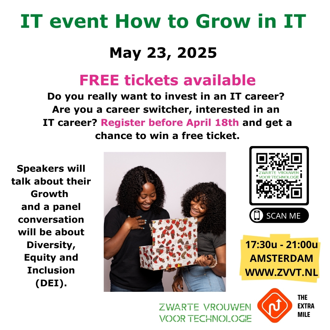 Flyer FREE tickets IT event How to Grow in IT – last one